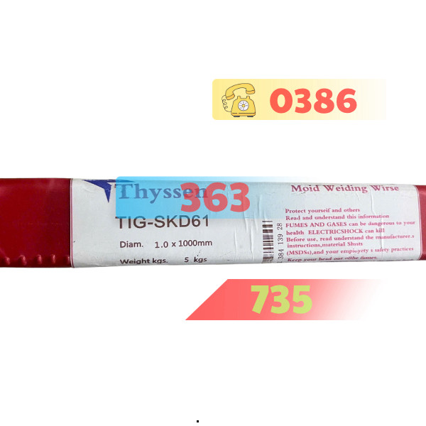 Dây Hàn Laser THYSSEN ER316L Phi 0.8mm x 500mm
