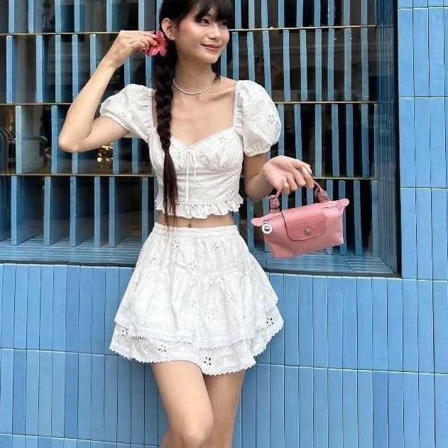 KIDO - Áo tay phồng xô thêu GWEN TOP @kidostudiowear