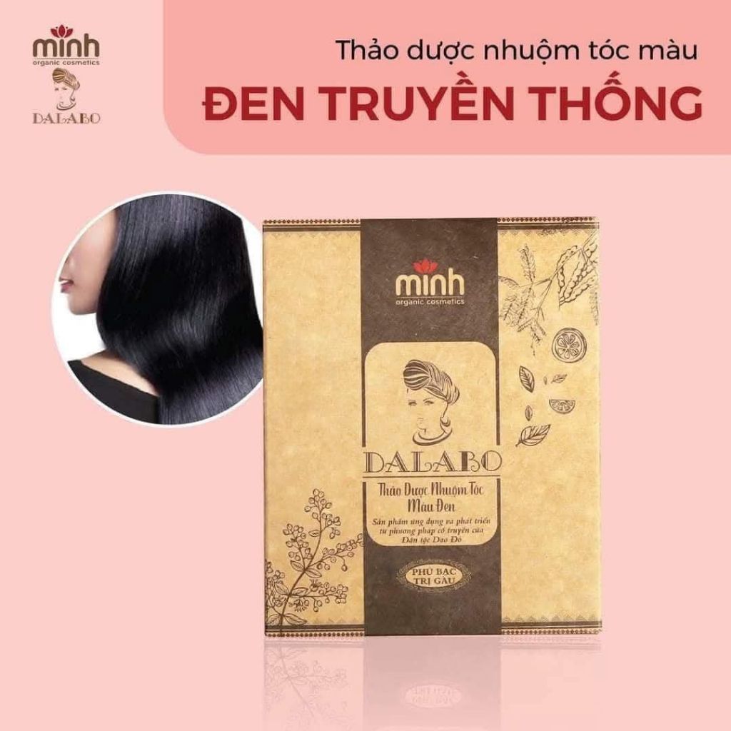 [Chính Hãng] Bột Lá Nhuộm Tóc DALABO Phủ Bạc Thảo Dược Dạng Bột Tiện Lợi (Hộp 3x15g)