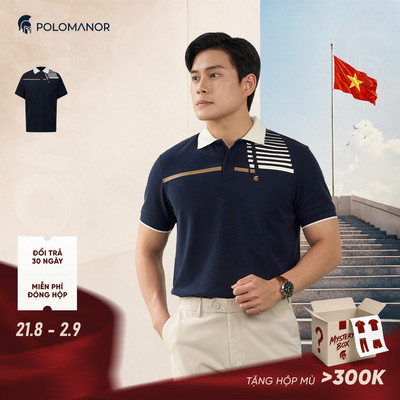 [DEAL LỄ 2/9] Áo polo nam cao cấp LINE, chất liệu mới CVC Diamond, thanh lịch sang trọng - POLOMANOR