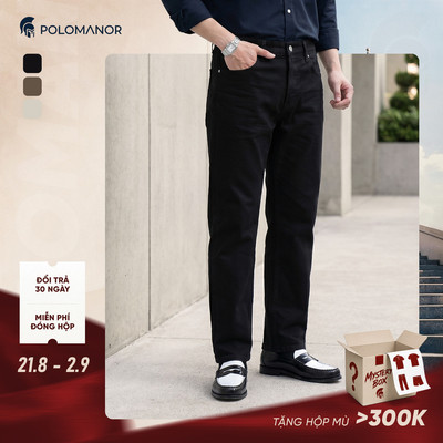 [DEAL LỄ 2/9] Quần ống rộng nam cao cấp KAKI STRAIGHT, BST SMART CASUAL, thoải mái, dễ phối - POLOMANOR