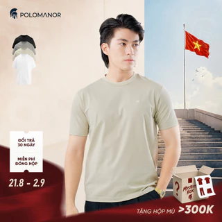 DEAL LỄ 2/9 Áo thun nam trơn TSHIRT BASIC USA, vải cotton cao cấp kiểm định USA, thoáng mát, mềm mịn - POLOMANOR