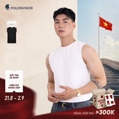 [DEAL SỐC 6.6] Áo thun nam TANKTOP, áo ba lỗ cotton thấm hút, tôn dáng đứng form - POLOMANOR