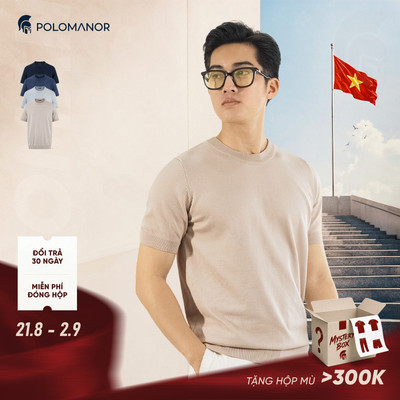 [DEAL SIZE XXL] Áo thun nam dệt kim POLOMANOR cao cấp, form dáng Hàn Quốc thanh lịch sang trọng