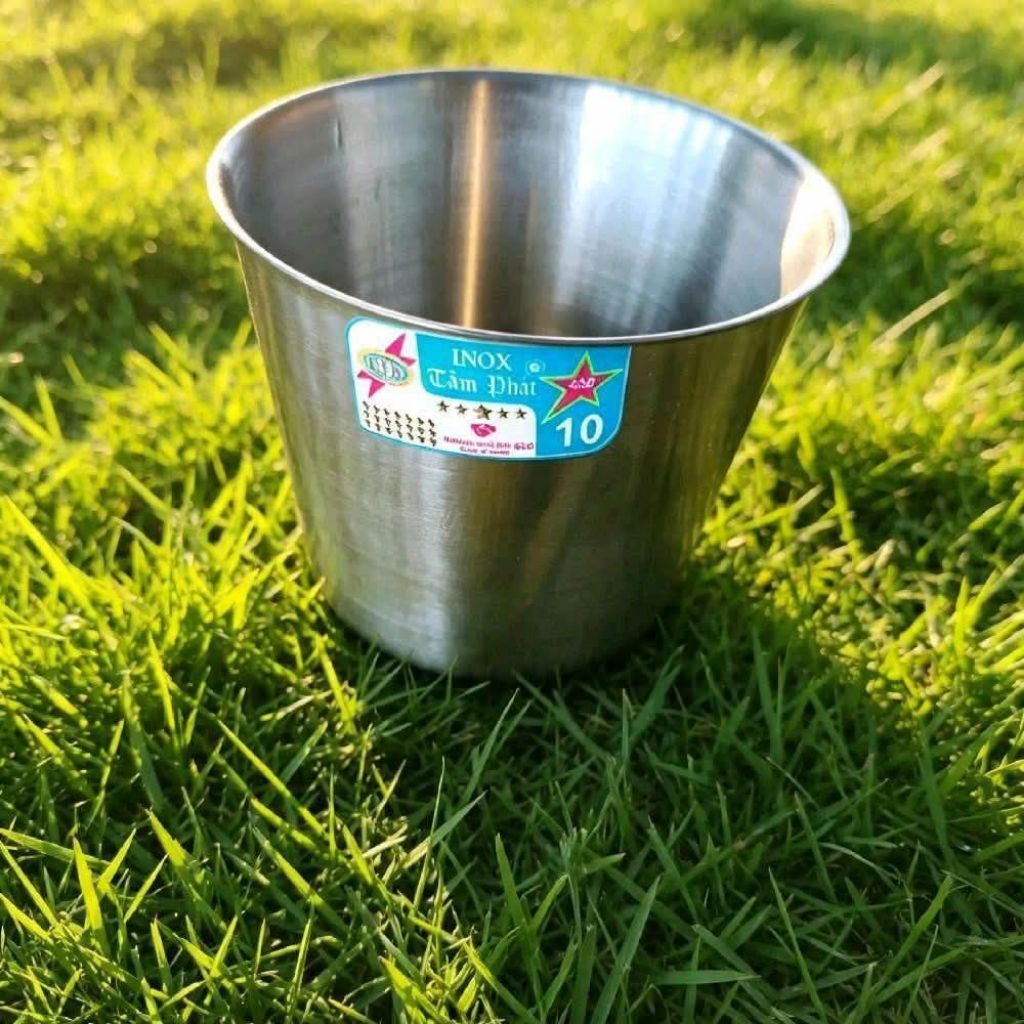 Cốc Inox 304 Làm Đá 10cm - Ly Inox Đông Đá Nhanh, An Toàn, Không Rỉ Thay Khay Nhựa