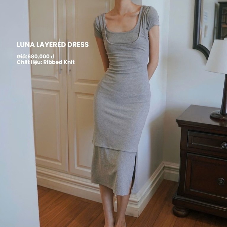CIHER - LUNA LAYERED DRESS (Giá có cộng thêm 25% PDV)