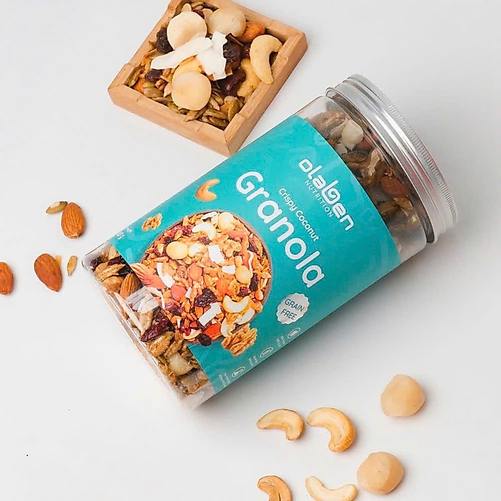 [CHÍNH HÃNG OLABEN] Hộp 400gr Granola Không Yến Mạch - Siêu Hạt Dinh Dưỡng by OLABEN NUTRITION