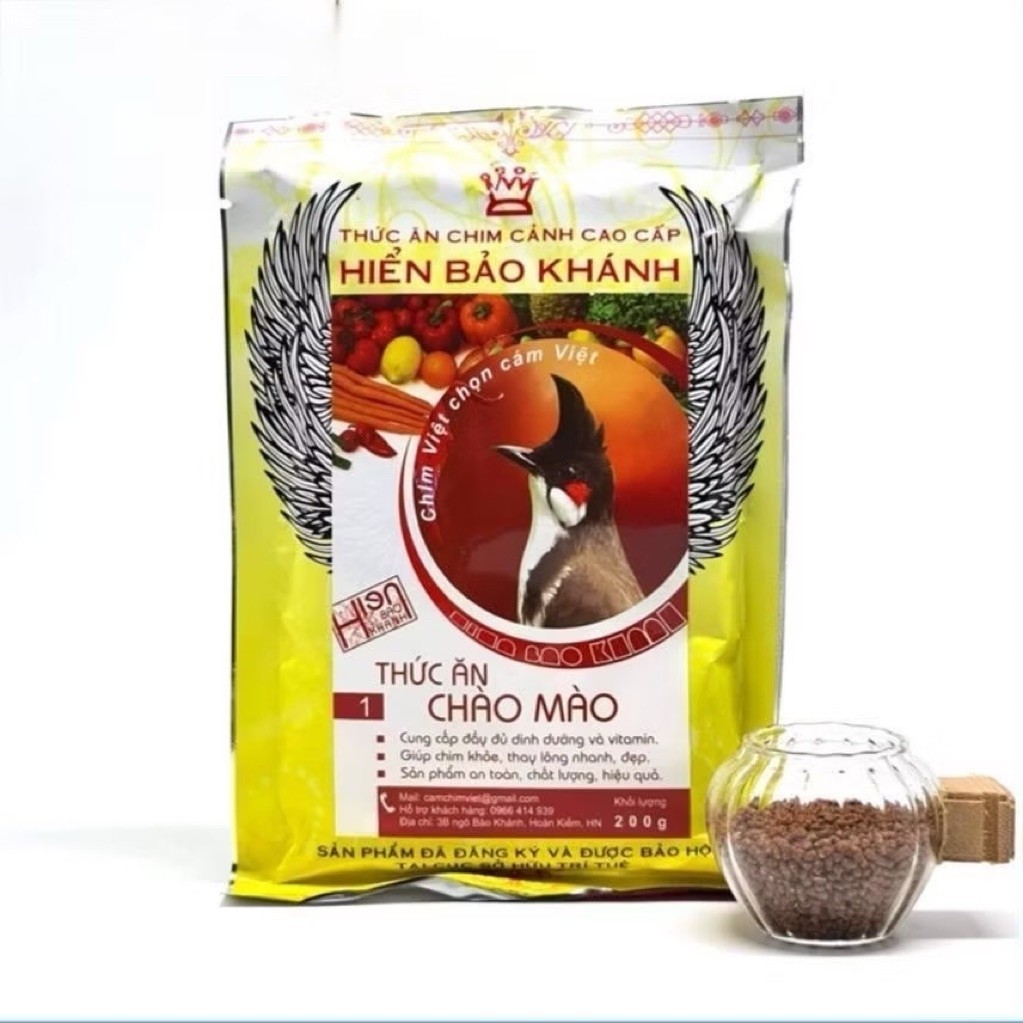 Cám chào mào Hiển Bảo Khánh số 1, 2 (HÀNG CHÍNH HÃNG) - LỒNG CHIM CHÍNH NGHĨA