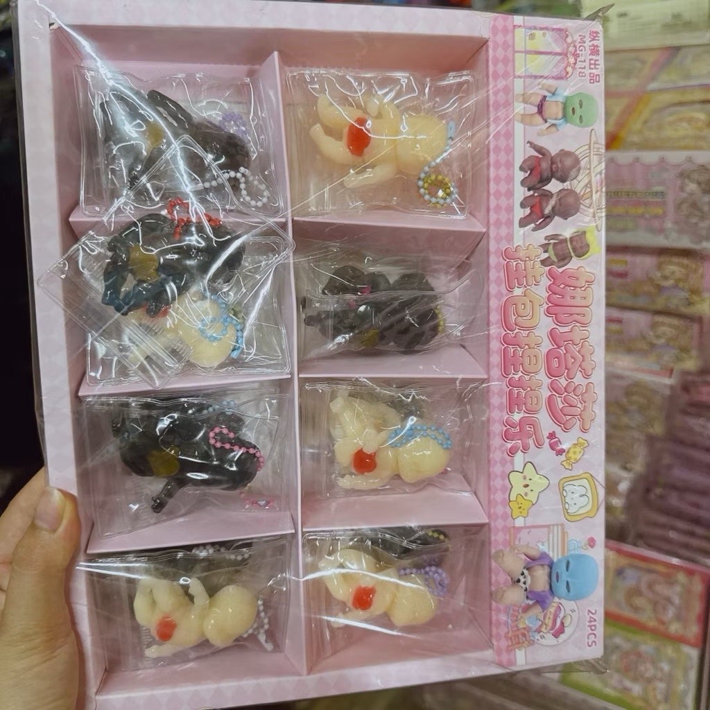 sỉ khay 24 chiếc mcs khoá mochi em bé da đen (TẠP HOÁ NỔI LOẠN)