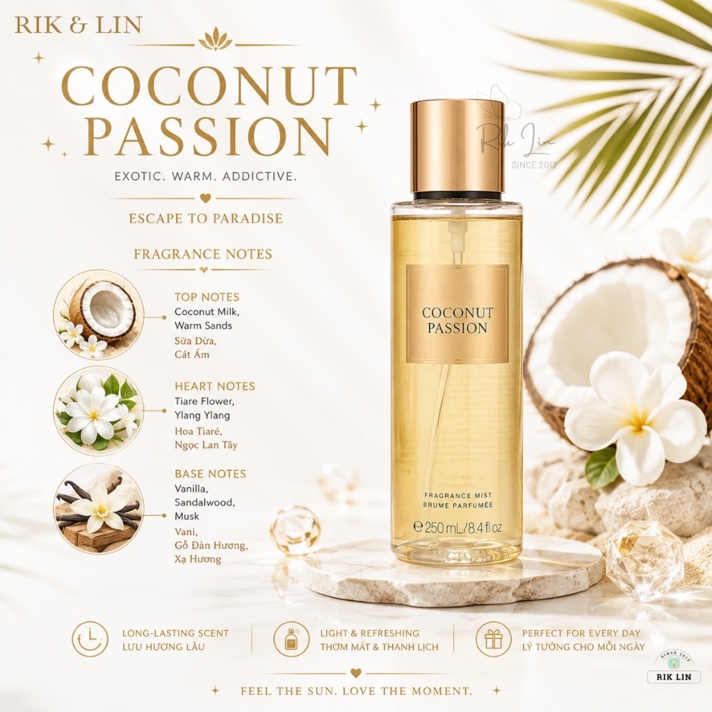 COCONUT PASSION - Xịt Thơm Body Mist Toàn Thân