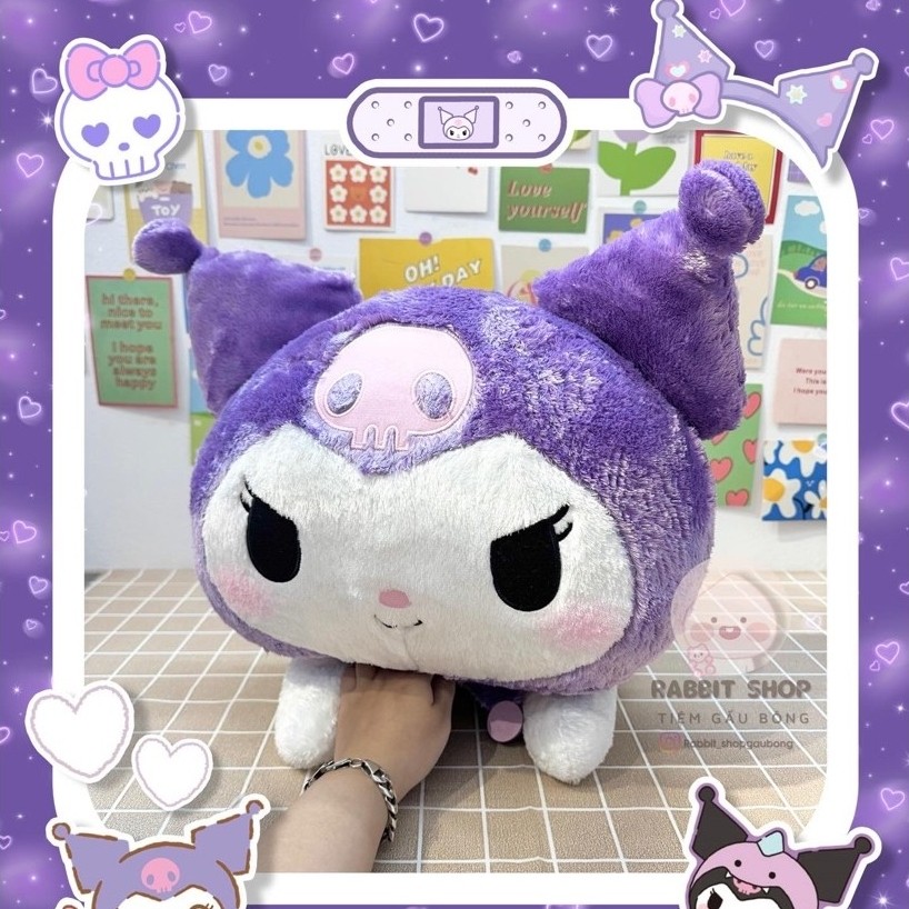 [CHÍNH HÃNG - CÓ SẴN] Thú bông Kuromi Lying hàng chính hãng Eikoh Japan