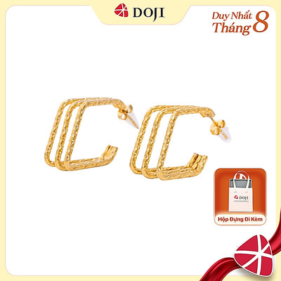 Hoa Tai nữ mạ vàng cao cấp, thiết kế dáng mảnh cá tính - DOJI