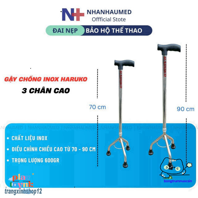 Gậy Di Chuyển Haruko Người Cao Tuổi An Toàn 1-4 Chân