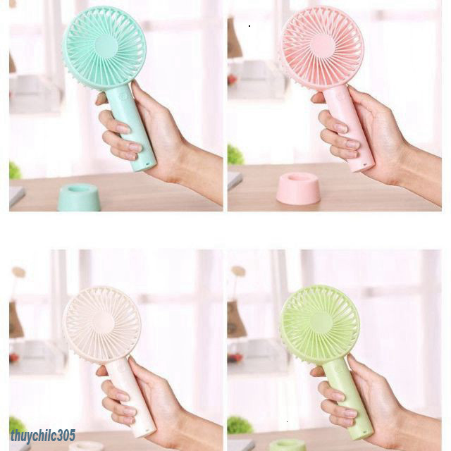 [ELHATOP06 Hoàn 30K Xu] Quạt mini tích điện cầm tay có đế để bàn siêu hot Esale off