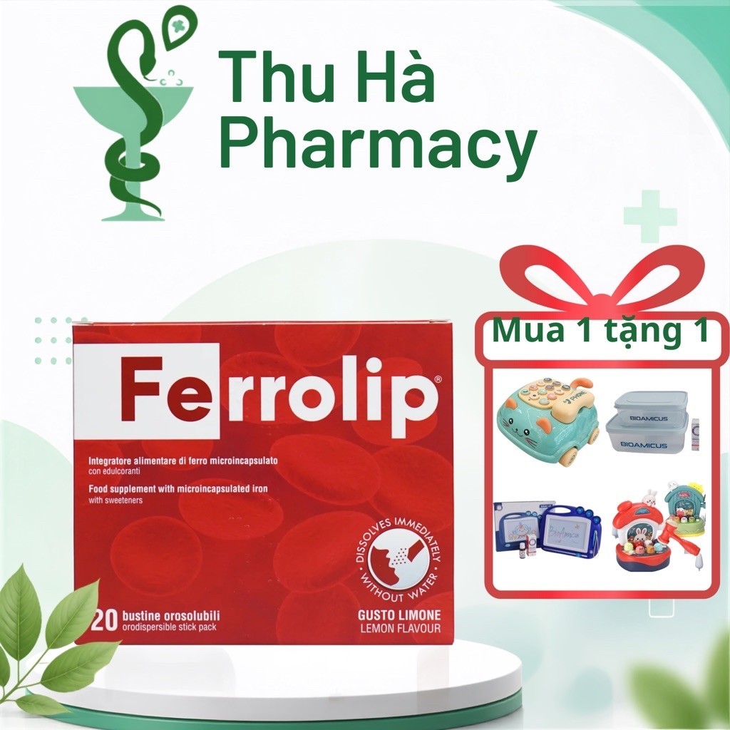 [Chính hãng Tích điểm] Sắt bầu, Sắt sinh học Ferrolip liposome bổ sung sắt cho mẹ bầu người thiếu má