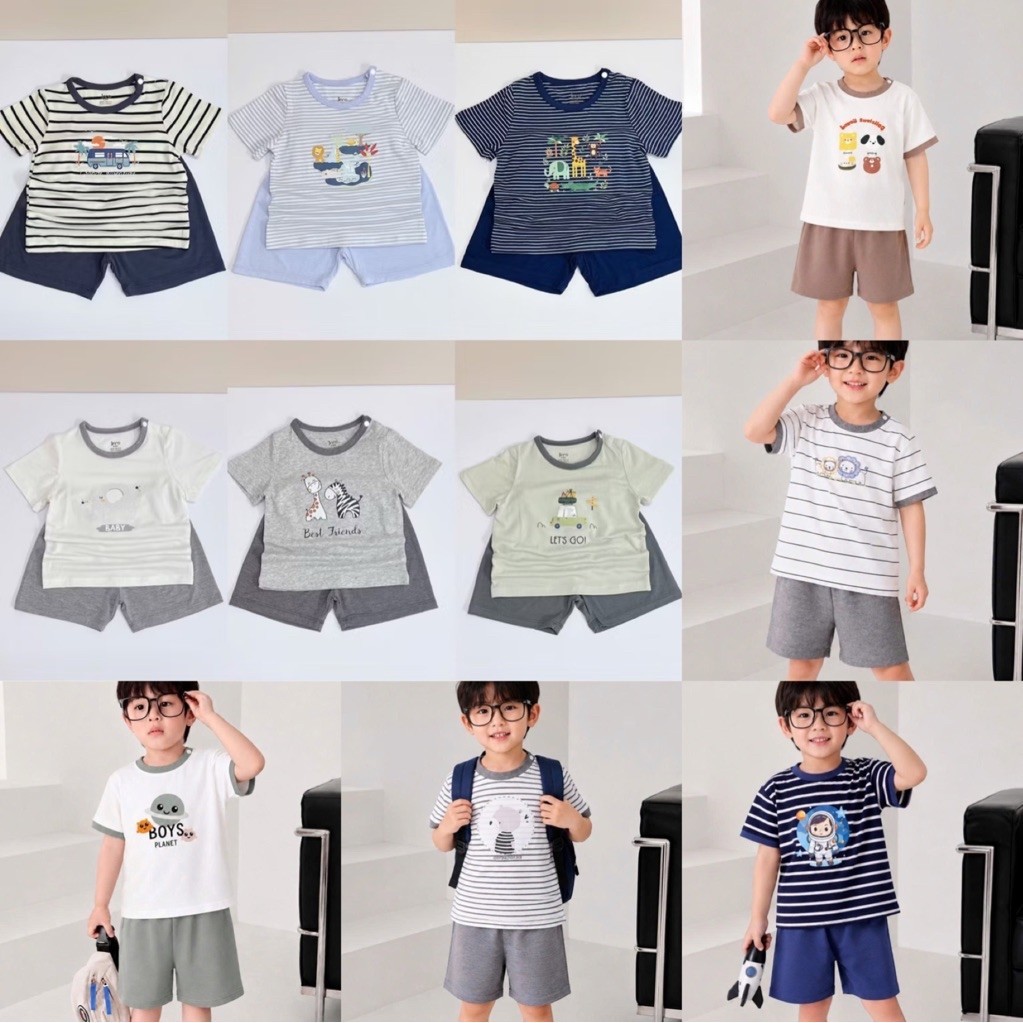 [JINRO] Bộ Cộc Polo/Tăm ct organic Jinro Cho Bé 12m-4y