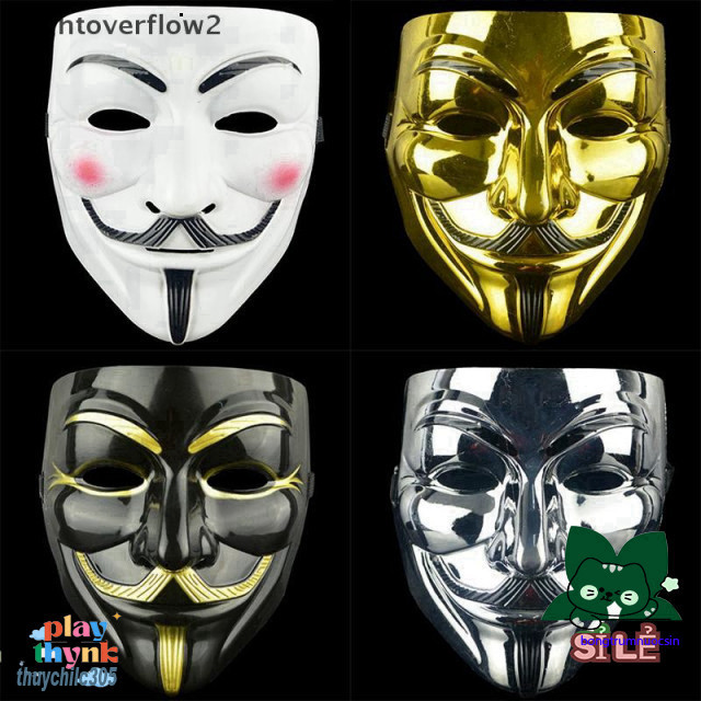 Mặt Nạ Guy Fawkes Anonymous - Phụ Kiện Halloween 2023 hoặc: Mặt Nạ Halloween Anonymous Guy Fawkes - 