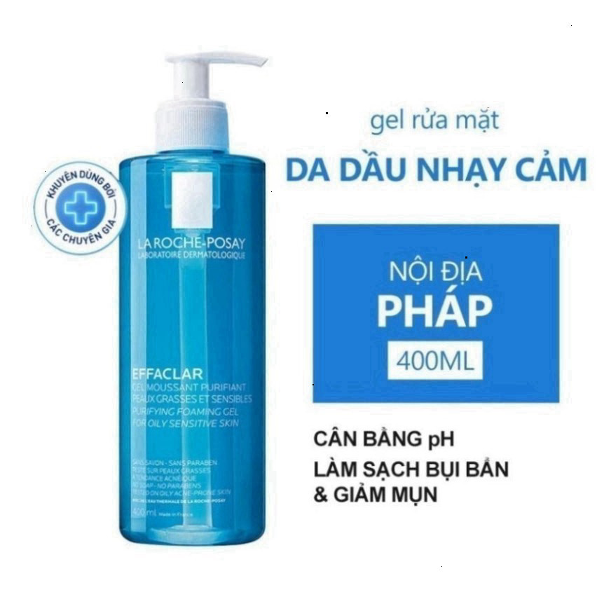 [ CHUẨN AUTH ] Sữa Rửa Mặt Tạo Bọt La Roche Posay Effaclar Foarming Gel cho da dầu nhạy cảm Watsons 