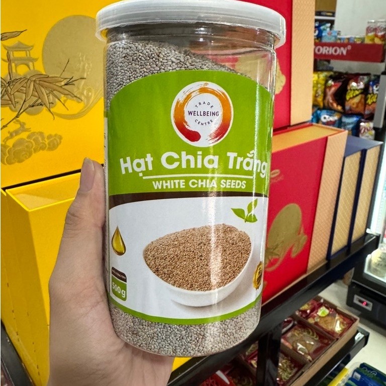 500g Hạt Chia Hữu Cơ Trắng ONFOD - Giàu Omega 3, Chất Xơ, Dễ Pha Chế - 500g, Tub
