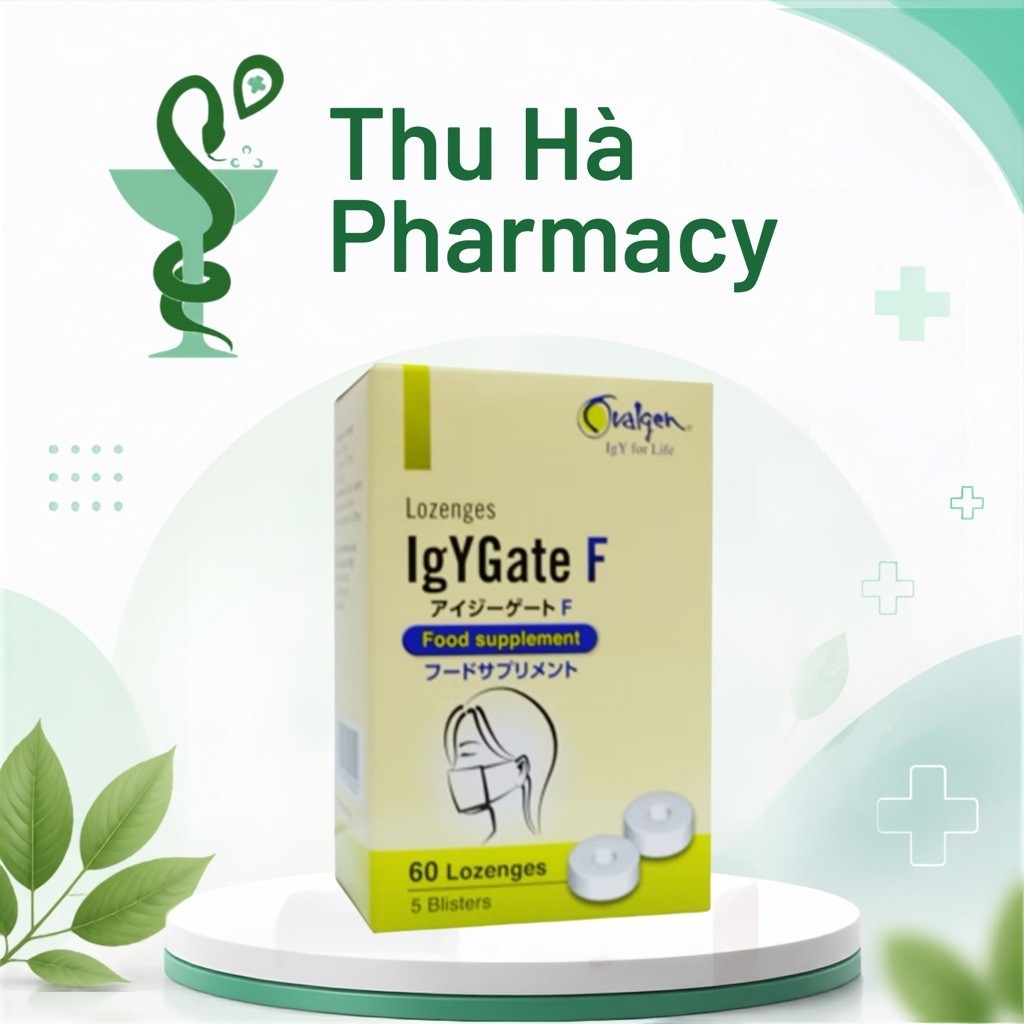 Viên ngậm Nhật Bản IgYGate F Ovalgen F - Giảm các triệu chứng cảm cúm, tăng cường đề kháng & miễn dị