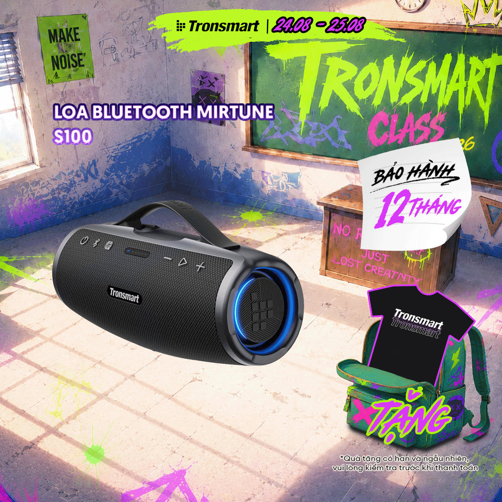 Loa Bluetooth Tronsmart MIRTUNE S100 | Công Suất 50W | Chơi Nhạc Đến 20h | Công nghệ SoundPulse  | Bảo Hành 12 Tháng