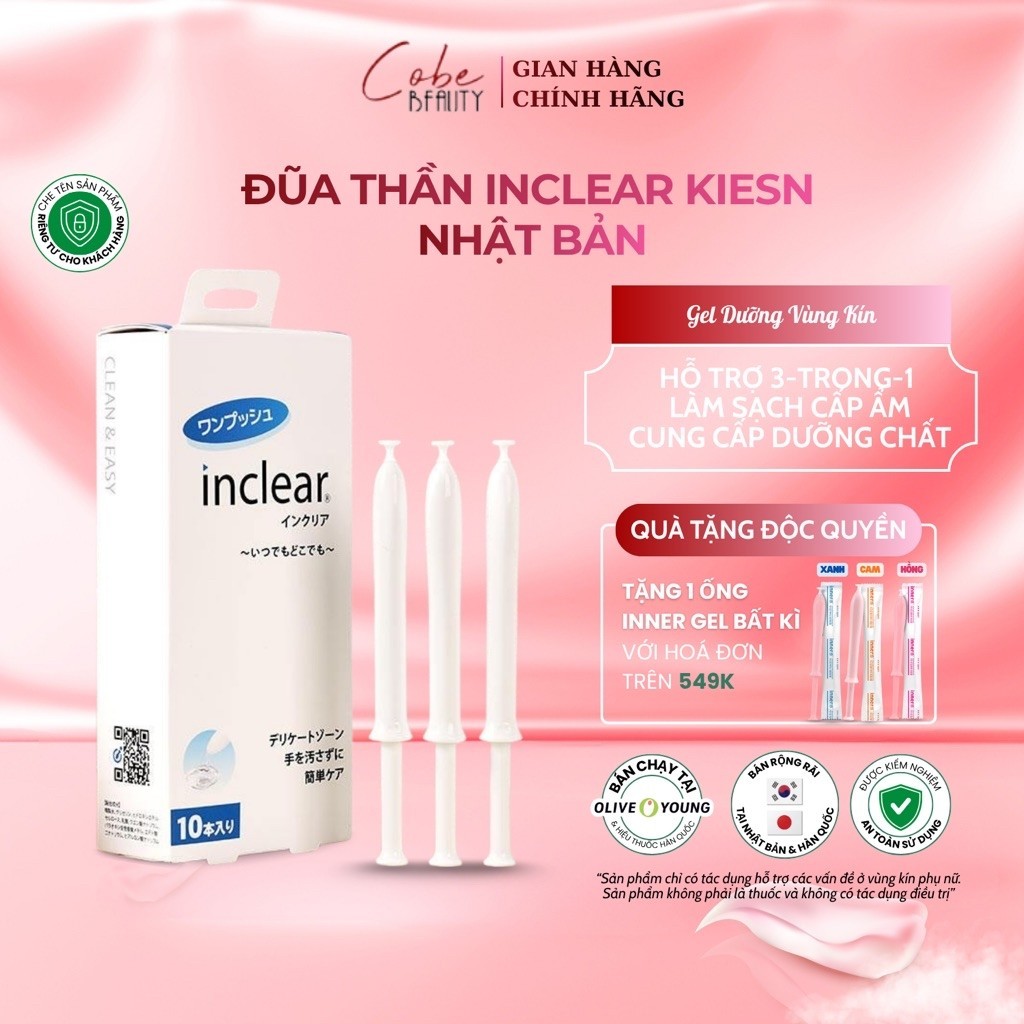 [Bản Nhật - Date Mới] Đũa Thần Inclear Kiesn Dung Dịch Vệ Sinh Phụ Nữ Nhật Bản - Chính Hãng