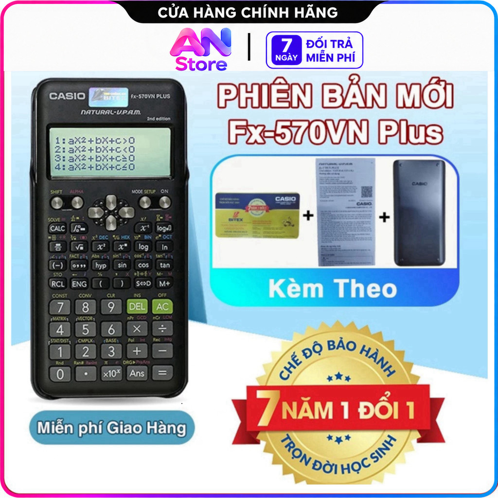 Máy tính Casio FX-570VN Plus New, Mẫu Mới - Độ Chính Xác Cao [BH 24 THÁNG]