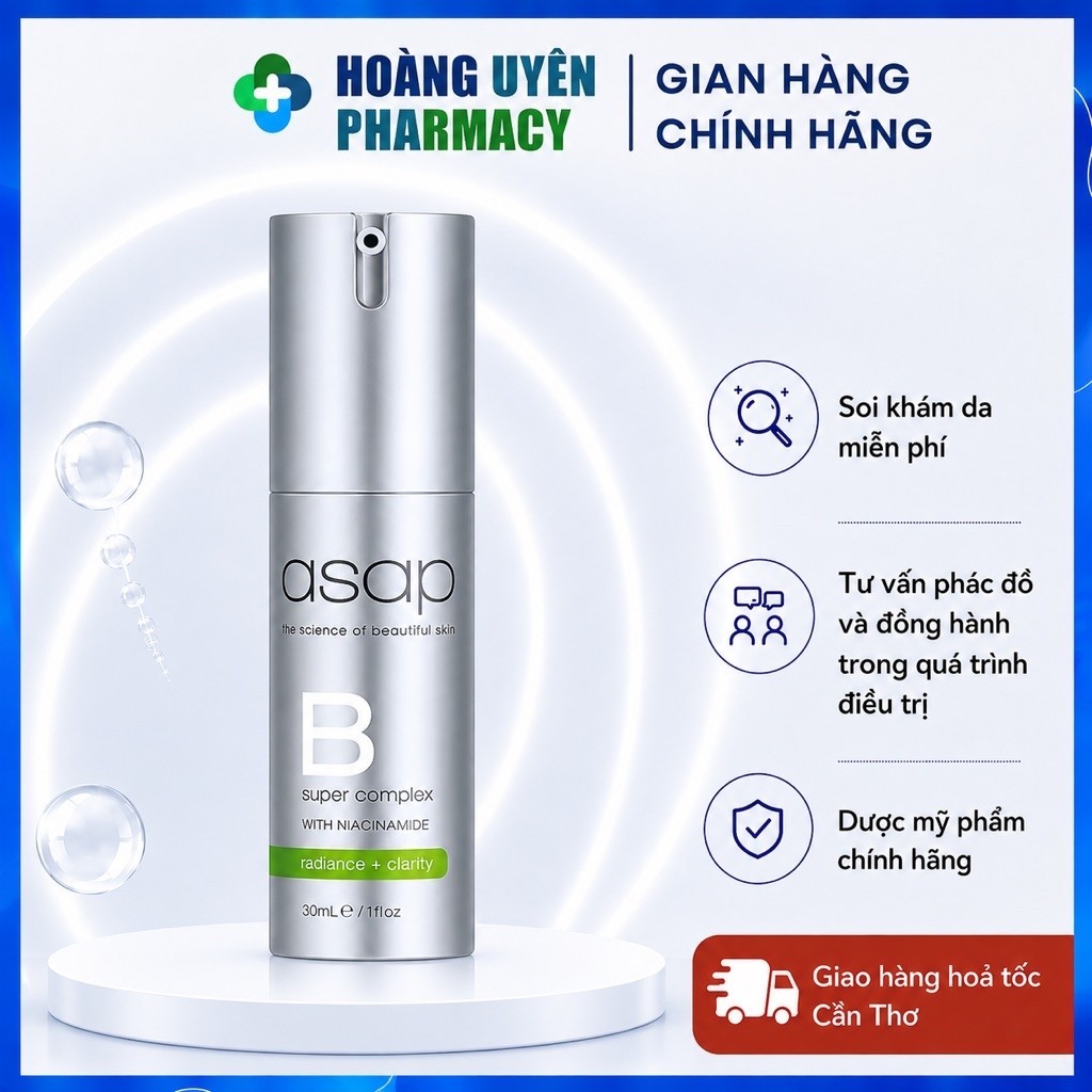 Tinh chất sáng da, giảm mụn Asap B Super Complex 30ml