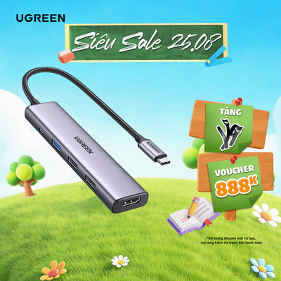 Hub chuyển đổi Type C UGREEN 15495 15596 60560 PD 100W | Bảo hành chính hãng 18 tháng 1 đổi 1