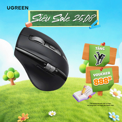 [SVIP ONLY] Chuột không dây Ugreen M751 cuộn siêu nhanh | Bluetooth 5.4 5000DPI | Bảo hành 18 tháng 1 đổi 1 | 45792