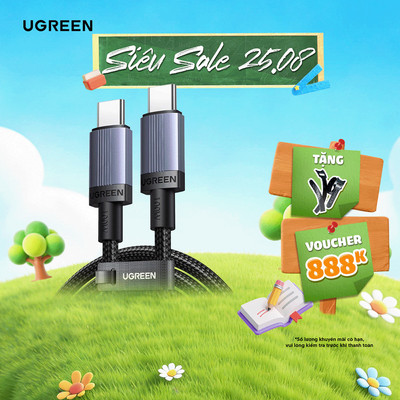 Cáp sạc nhanh USB-C sang USB-C 240W Ugreen L532 | Truyền tải dữ liệu 480Mbps | Chip E-Marker | Bảo hành 18 tháng 1 đổi 1
