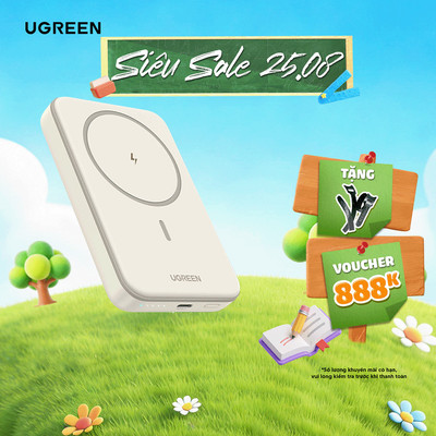 Sạc di động không dây Ugreen PB561 20W | Bảo hành 18 tháng 1 đổi 1 | 5000/10000mAh 25207 25208