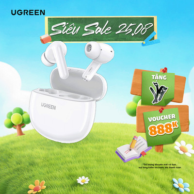 Tai nghe Bluetooth 5.4 Ugreen HiTune P3 WS207 | Sử dụng lên đến 28h | Kháng nước IPX5 | Bảo hành 18 tháng 1 đổi 1 45110
