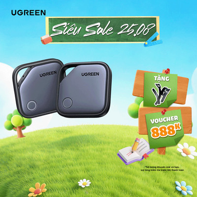 Thiết bị định vị Ugreen Finder|Tích hợp còi báo động|Pin sử dụng lên đến 24 tháng|BH18 Tháng 1 đổi 1 45297 95900SR