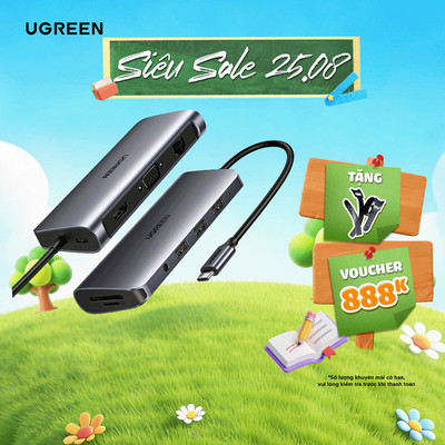 Bộ chuyển đổi đa năng UGREEN CM121 CM212 CM417 cho các thiết bị máy tính điện thoại hỗ trợ USB type C