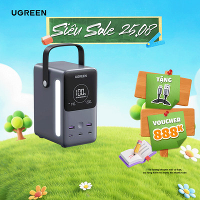 Trạm sạc UGREEN 65W-300W CD268/PB770 | Sạc nhanh 5-7 cổng | Công nghệ GaN II |  Bảo hành 18 tháng 1 đổi 1 60113 25286