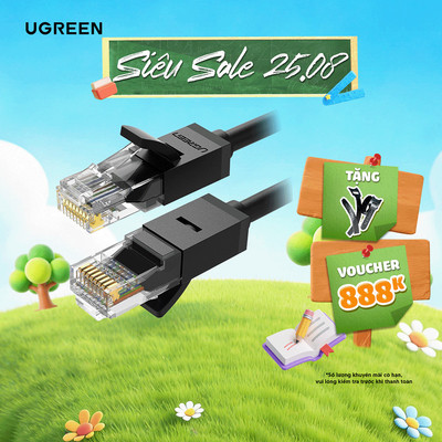 Cáp mạng UGREEN NW102 | Mạng RJ45 | Dài từ 0.5m - 15m | Bảo hành 18 tháng 1 đổi 1 50177 20158 50178 20165