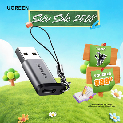 Đầu chuyển đổi USB-C sang USB 3.0 UGREEN US204 US276|Hỗ trợ tốc độ 200MB/s | Kích thước gọn nhẹ|Bảo Hành18 Tháng 1 Đổi 1