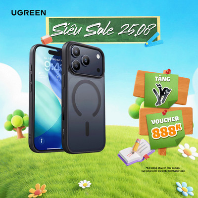 Ốp lưng Magsafe iPhone 17 Series Ugreen | Sạc không dây từ tính | TPU Composite backsheet | Hàng Chính Hãng Cao Cấp