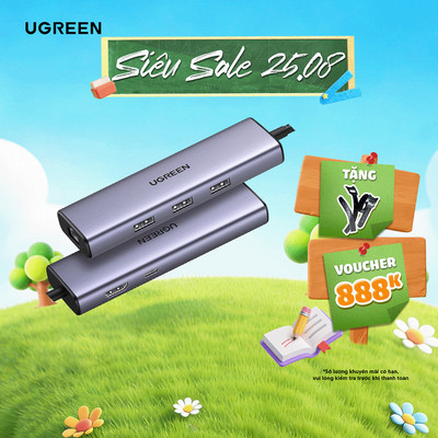 Bộ chuyển đổi đa năng USB type C 6 in 1 UGREEN | Hàng phân phối chính hãng | Bảo hành 18 tháng | 80132 15598 15852