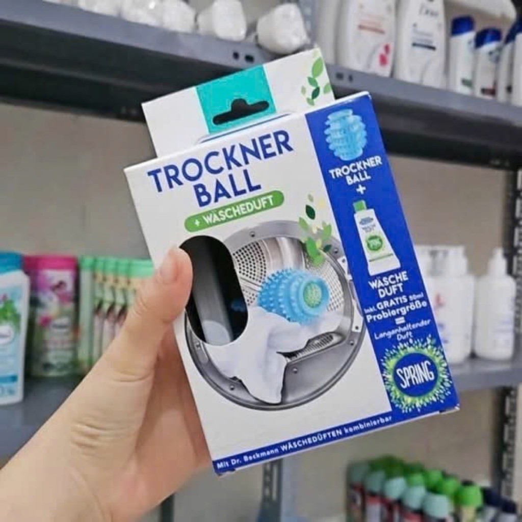 Bóng Giặt Trockner Ball Kèm Nước Xả 50ml – Quần Áo Thơm Mềm, Ít Nhăn