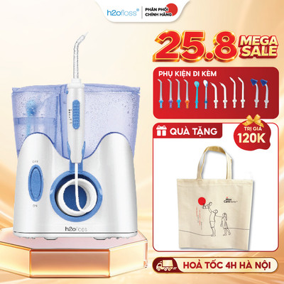 Máy tăm nước gia đình H2OFLOSS HF9 nhập khẩu chính hãng, tặng 12 đầu tăm - Đổi mới 12 tháng