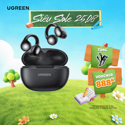 Tai nghe Bluetooth 5.4 Ugreen HiTune S3 WS209 | Kháng nước IPX5 | Thiết kế kẹp vành tai | BH 18 tháng 1 đổi 1 55430