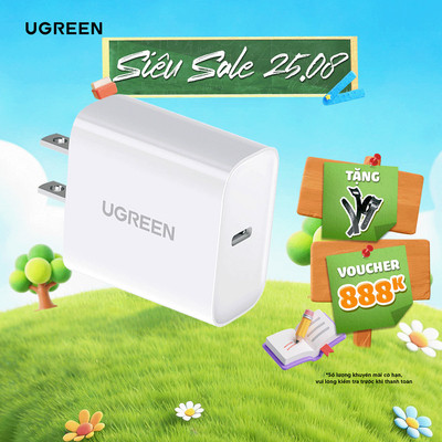 Củ sạc Nhanh UGREEN 20W CD137 QC4.0 QC3.0| USB Type C| Sạc Nhanh PD |Bảo hành 18 tháng 1 đổi 1|60449 70226 70293