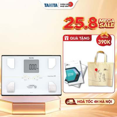 Cân phân tích 10 chỉ số cơ thể Tanita BC313 tự động nhận diện người dùng, chính hãng Nhật Bản