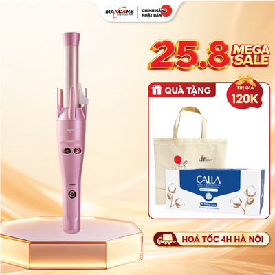 Máy uốn tóc tạo kiểu tự động Maxcare INSTAGLAM Hair Curler - 3 dạng Xoăn, Cụp, Lơi, ion Âm x18 lần giúp tóc bóng mượt