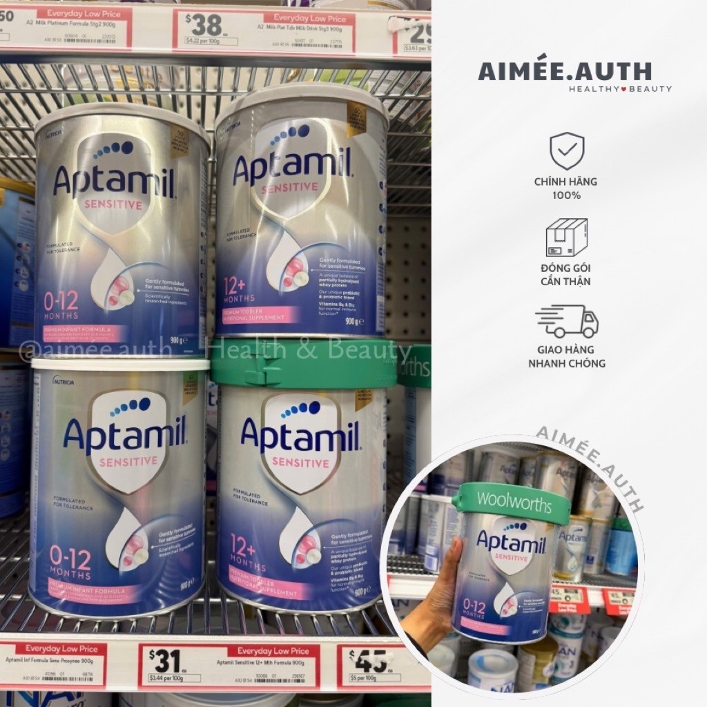 [HÀNG ÚC BAY AIR] Sữa thủy phân một phần Aptamil Prosyneo Sensitive - Hộp 900G