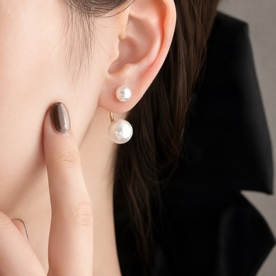 Bông Tai Ngọc Trai Bạc 925 Màu Trắng - Ngọc Trai Trường Thịnh