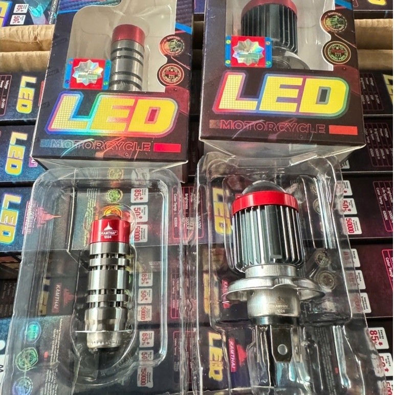 bi cầu kamthai bóng led pha xe máy M5 và H4