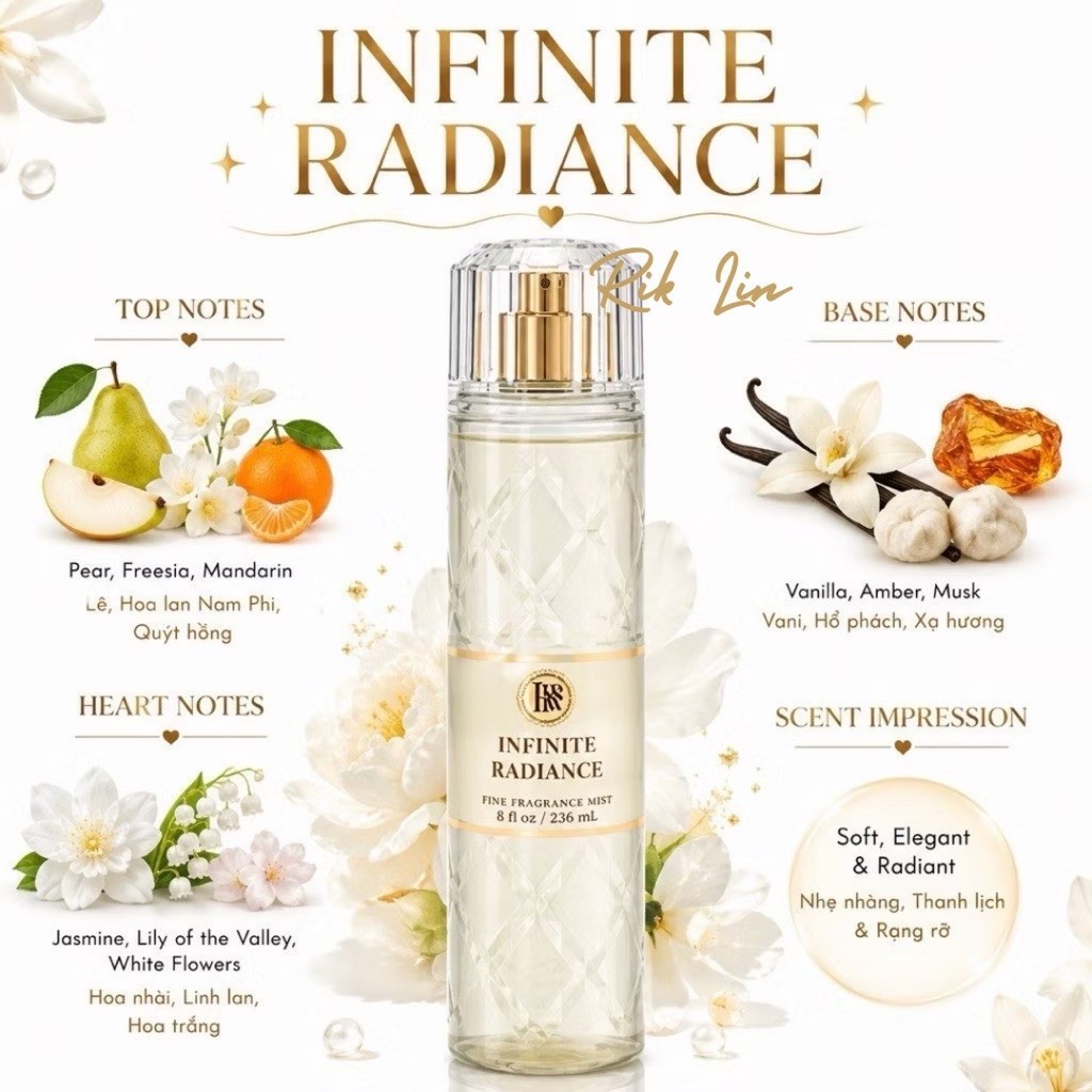 INFINITE RADIANCE | CASHMERE GLOW - Xịt Thơm Toàn Thân Body Mist